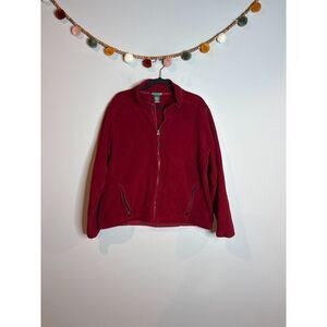 L.L. Bean red fleece jacket